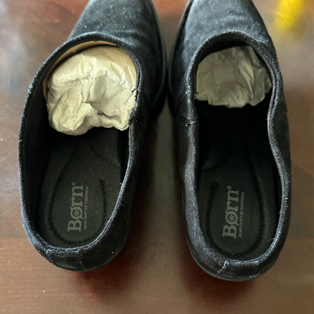Born Women Dark Suede Loafers - Picture 2 of 7